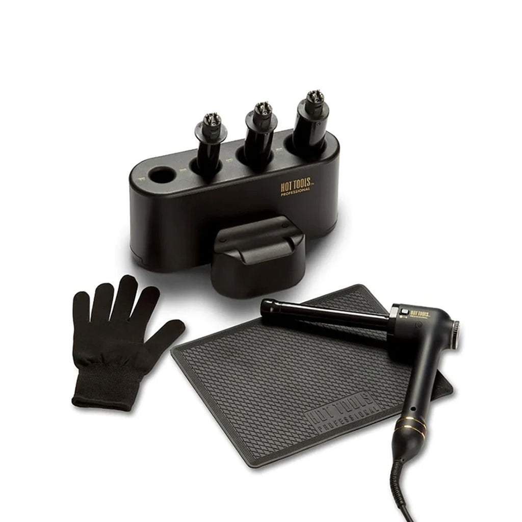 Hot Tools Black Gold Curl Bar 4 Barrel Set